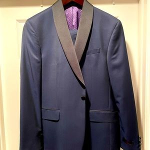 Ted Baker Men's Josh Trim Fit Navy Shawl Lapel Tuxedo *New*